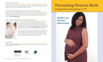 Preventing Preterm Birth: - UNC Center for Maternal & Infant Health