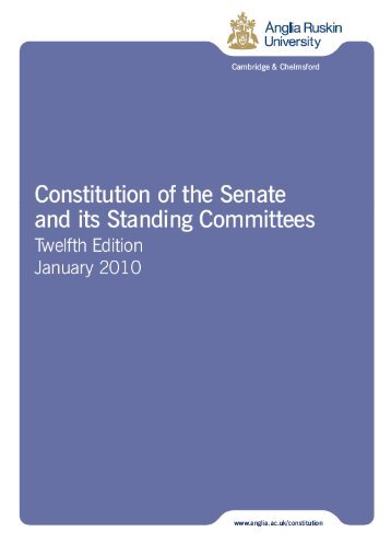 Constitution of the Senate and its Standing Committees