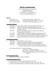 RESUME - Helmut Krawinkler John A. Blume Professor of ... - CUREe