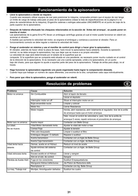 Operators Manual Operators Manual Manuel De L ... - Belle Group