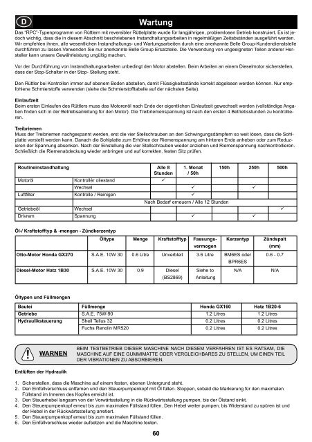 Operators Manual Operators Manual Manuel De L ... - Belle Group