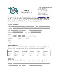 Volunteer Application Form