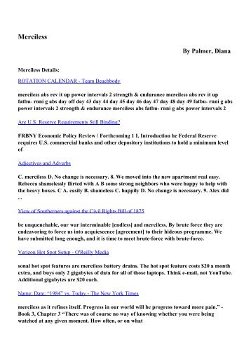 Download Merciless pdf ebooks by Palmer, Diana