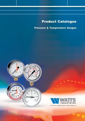 Pressure & Temperature Gauges - Watts Industries