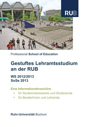 Gestuftes Lehramt an der RUB - Professional School of Education ...