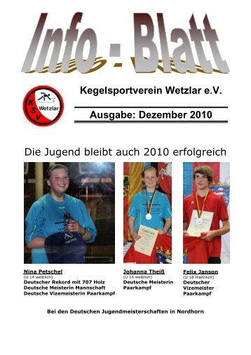 Kegelsportverein Wetzlar e.V. Ausgabe: Dezember ... - KSV Wetzlar