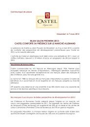 BILAN SALON PROWEIN 2012 : CASTEL ... - Groupe CASTEL