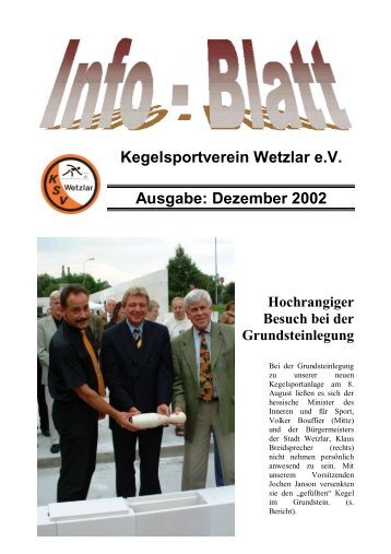 Dezember 2002 - KSV Wetzlar