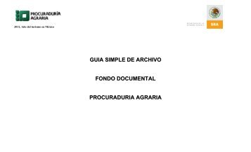 guia simple de archivo fondo documental procuraduria agraria