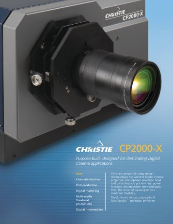 CP2000-X Brochure - Christie Digital Systems