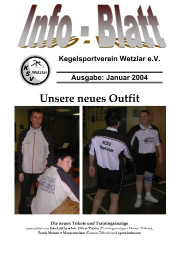 Kegelsportverein Wetzlar e.V. Ausgabe: Januar 2004 - KSV Wetzlar