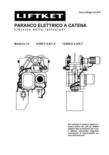 PARANCO ELETTRICO A CATENA - liftket.de