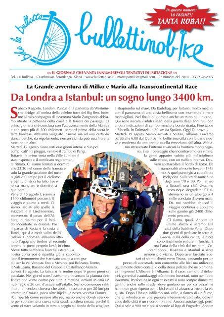 Da Londra a Istanbul: un sogno lungo 3400 km.