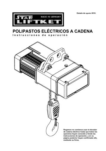 POLIPASTOS ELÉCTRICOS A CADENA - liftket.de