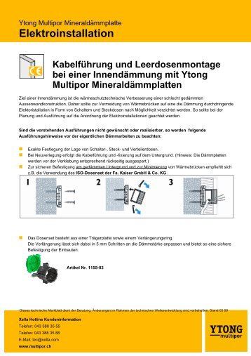 Elektroinstallation - Ytong