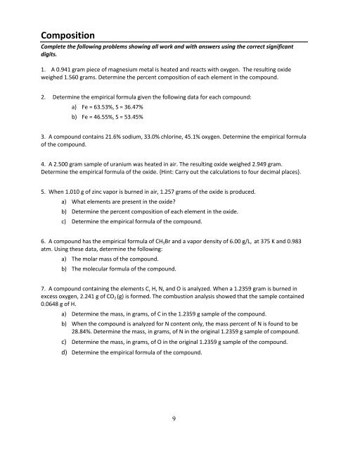 Stoichiometry Complete Th