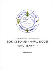 School Board Adopted FY 2013 Budget - Fluvanna County Public ...