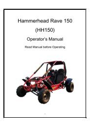 Rave 150 â Owners Manual - Hammerhead Off-Road