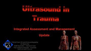 Marta Kot Update on ultrasound in trauma assessment and ...