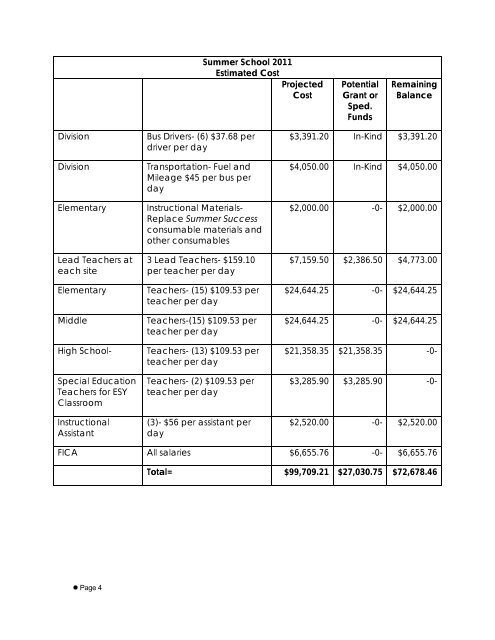 02.11.2011 Regular School Board Meeting - Fluvanna County ...