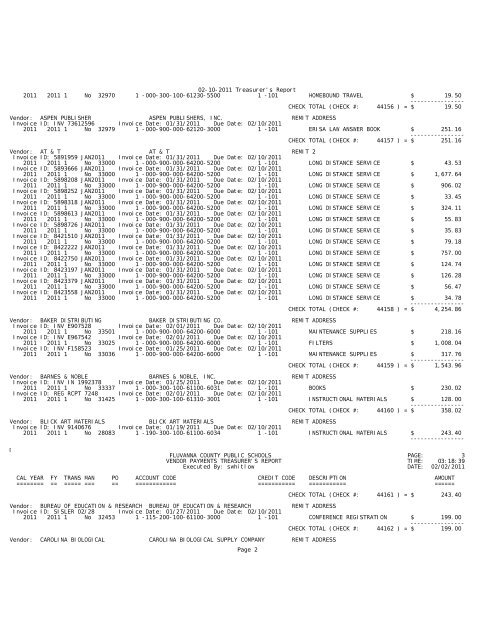 02.11.2011 Regular School Board Meeting - Fluvanna County ...