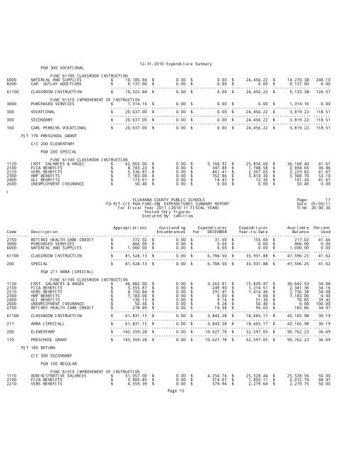 02.11.2011 Regular School Board Meeting - Fluvanna County ...