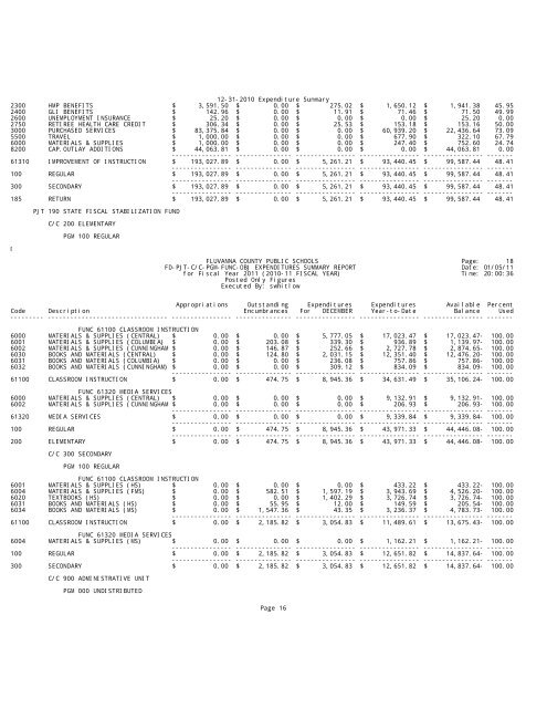 02.11.2011 Regular School Board Meeting - Fluvanna County ...