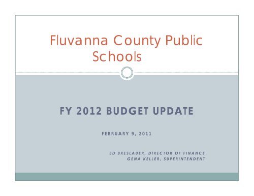 02.11.2011 Regular School Board Meeting - Fluvanna County ...