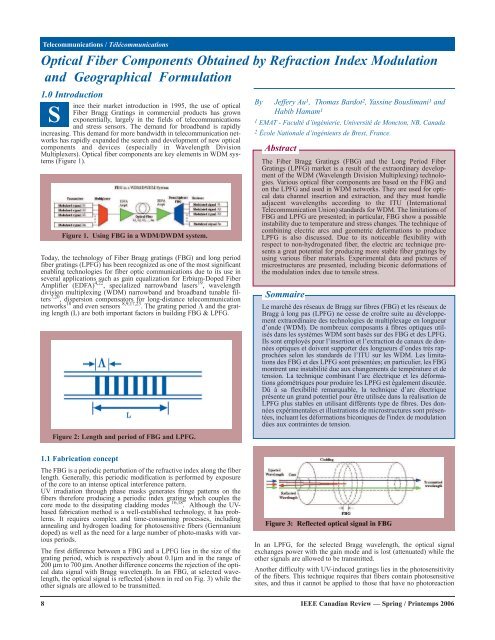 Optical Fiber Components Obtained by Refraction Index ... - IEEE