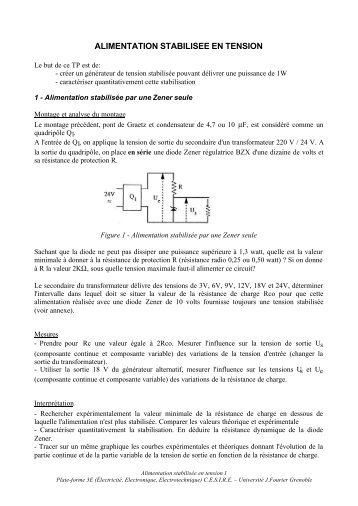 ALIMENTATION STABILISEE EN TENSION