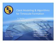 Clock Modeling & Algorithms for Timescale Formation - IGS