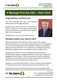 A Message from the CEO â Peter Clark - PF Olsen Limited