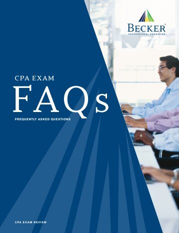 CPA Exam FAQs (Becker Professional)