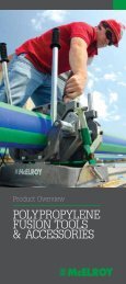 PolyProPylene fusion tools & ACCessories - McElroy Manufacturing ...