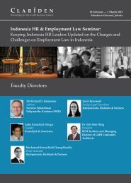 Indonesia HR & Employment Law Seminar - Clariden Global
