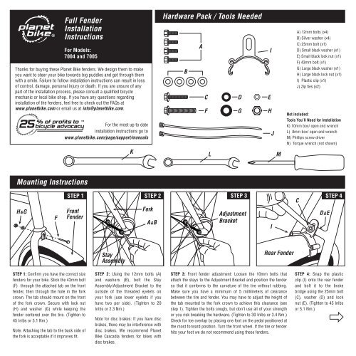 Full Fenders Manual Bike