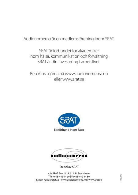 Audionomerna i SRAT