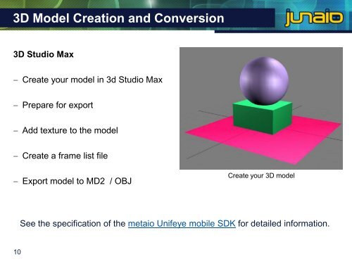 Junaio for developers – Adding 3D Components