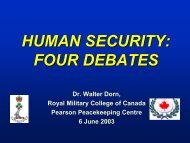 Human Security - Dr. Walter Dorn