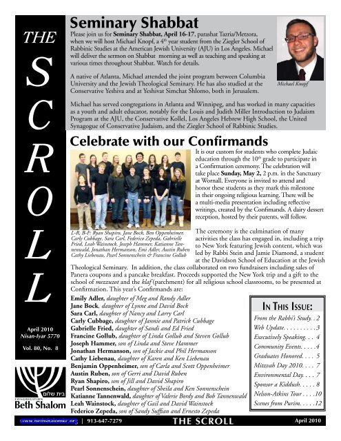 Mazal Tov!  Congregation Beth Shalom - Overland Park, KS Conservative  Synagogue