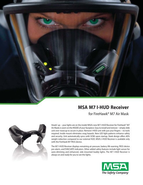 MSA M7 I-HUD Receiver - 5 Alarm Fire and Safety Equipment