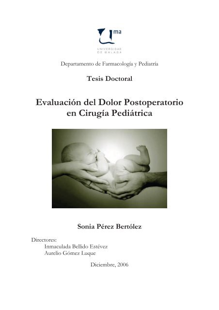 Evaluación del dolor postoperatorio en Cirugía Pediátrica