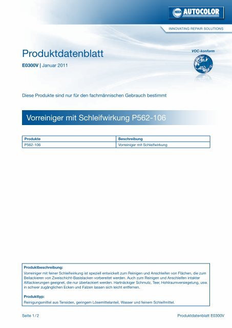 produktdatenblatt - Nexa Autocolor