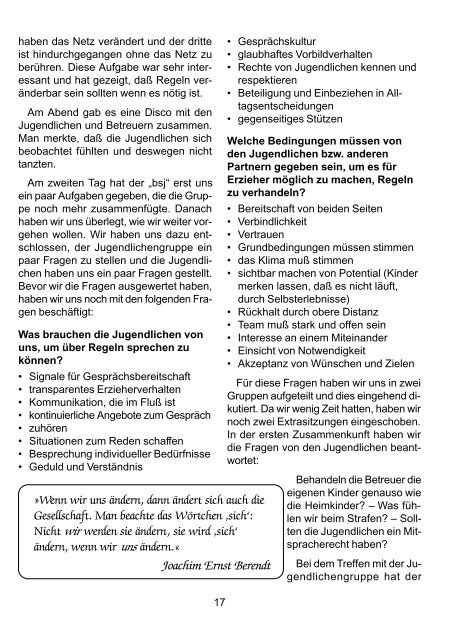 Info 12 - Interessengemeinschaft Kleine Heime & Jugendhilfeprojekte