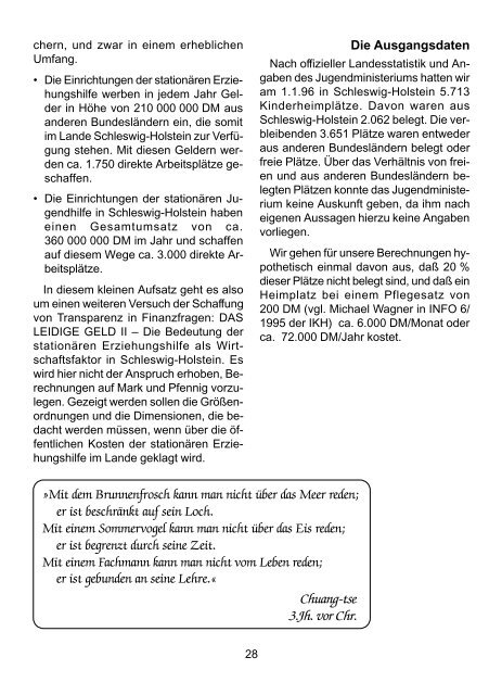 Info 12 - Interessengemeinschaft Kleine Heime & Jugendhilfeprojekte