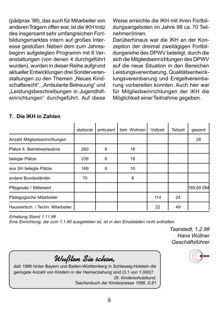 Info 12 - Interessengemeinschaft Kleine Heime & Jugendhilfeprojekte