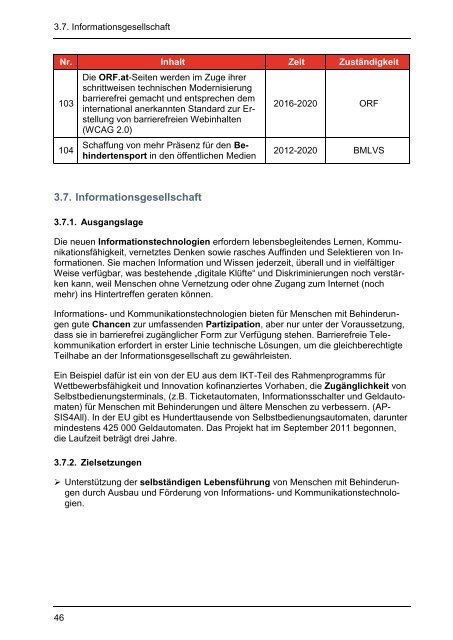 nationaler aktionsplan behinderung - Bundesministerium fÃ¼r Arbeit ...