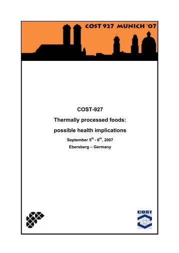 COST-927 Thermally processed foods: possible ... - Instituto del FrÃ­o