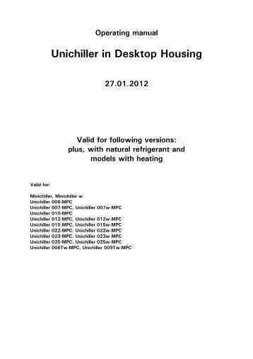 Unichiller in Desktop Housing - HUBER