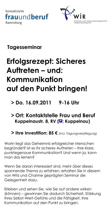 Kommunikation auf den Punkt bringen!